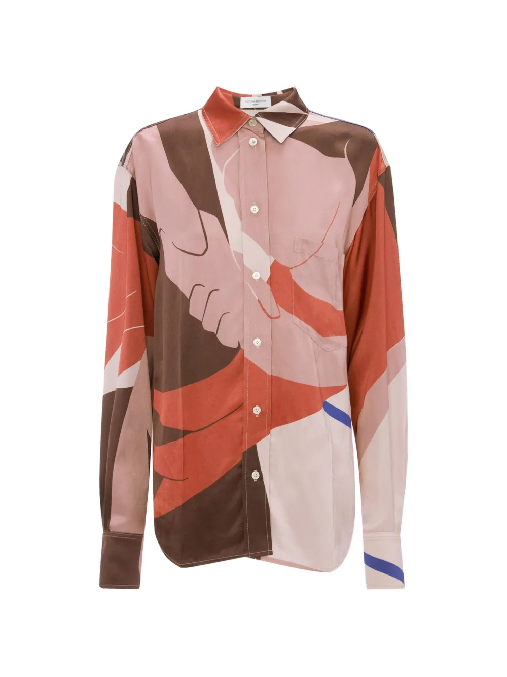 Victoria Beckham Remi Hemd mit abstraktem Print - Rosa