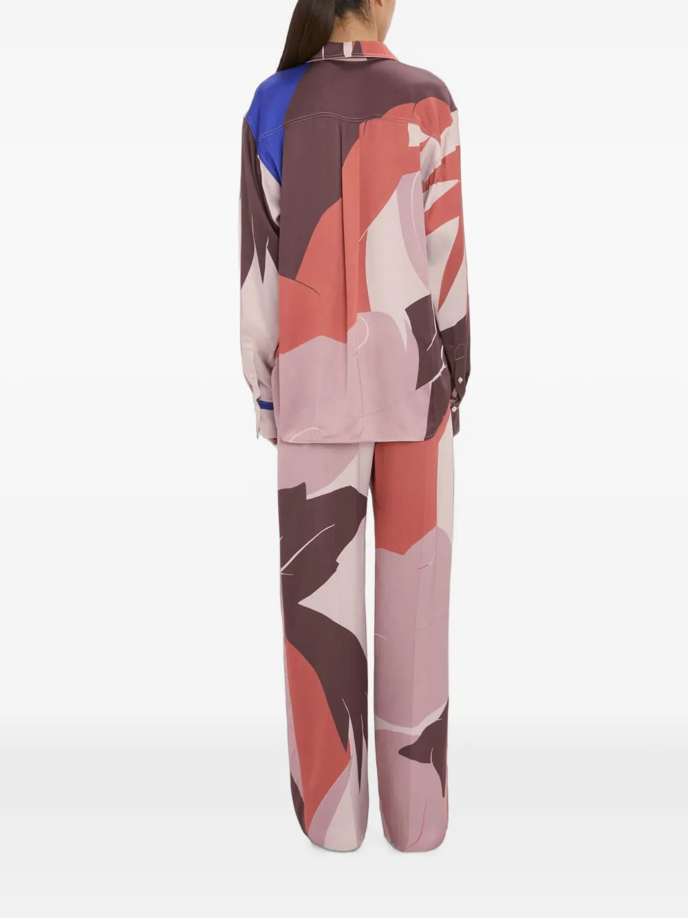 Victoria Beckham Remi blouse met abstracte print Roze