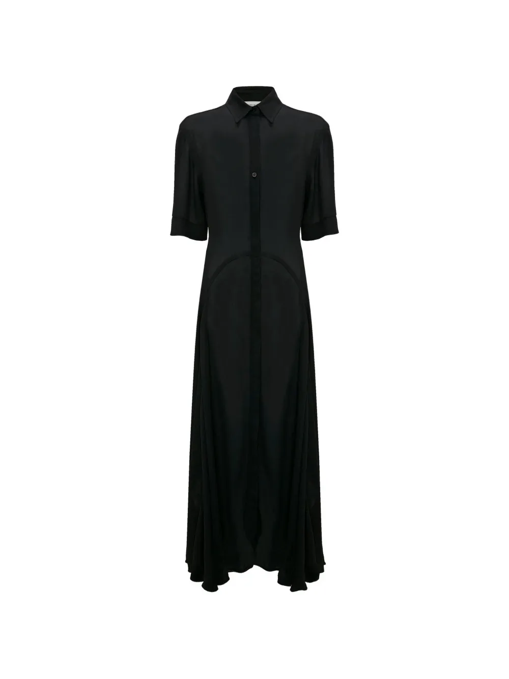 Victoria Beckham panelled short-sleeve midi dress - Black