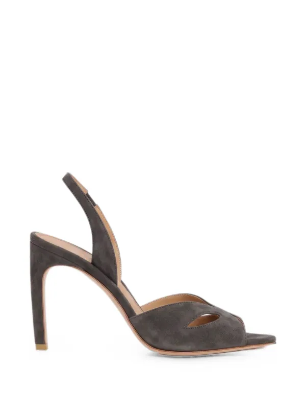 Victoria Beckham Harlow Mask Heeled Sandals in Grey