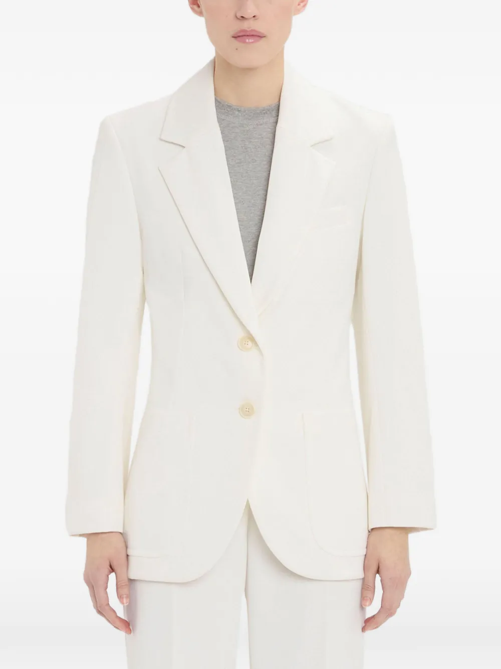 Victoria Beckham Blazer met enkele rij knopen Wit