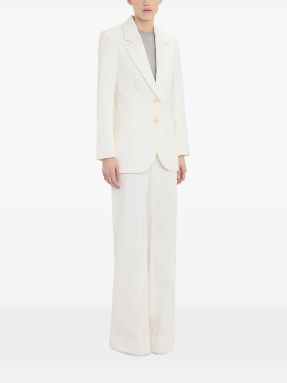 Victoria Beckham Blazer met enkele rij knopen Wit