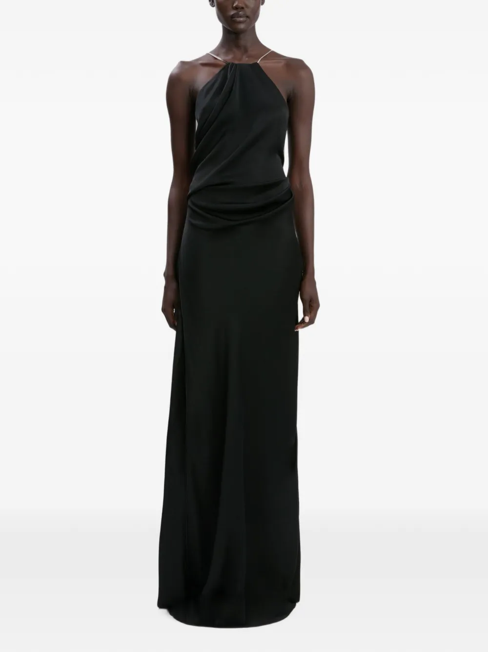 Victoria Beckham Gedrapeerde avondjurk Zwart