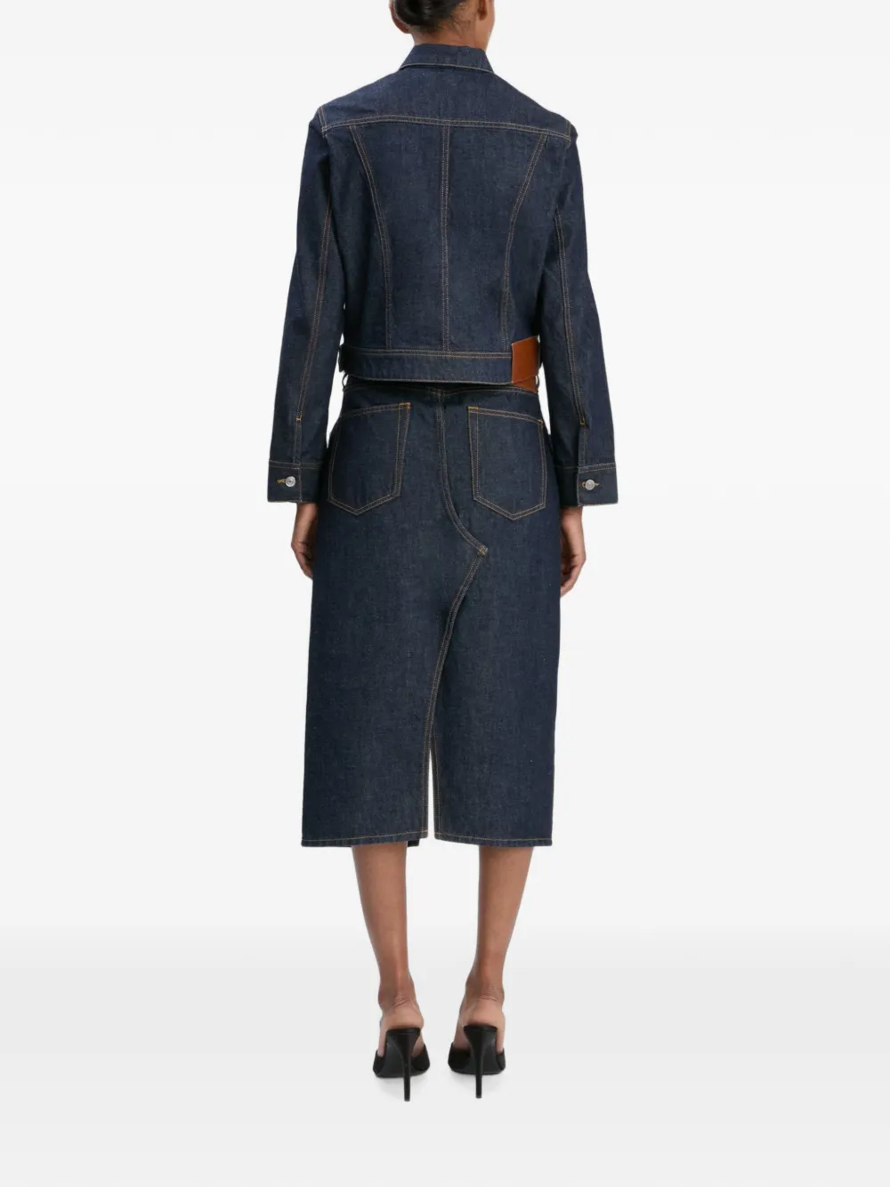 Victoria Beckham Denim jack Blauw