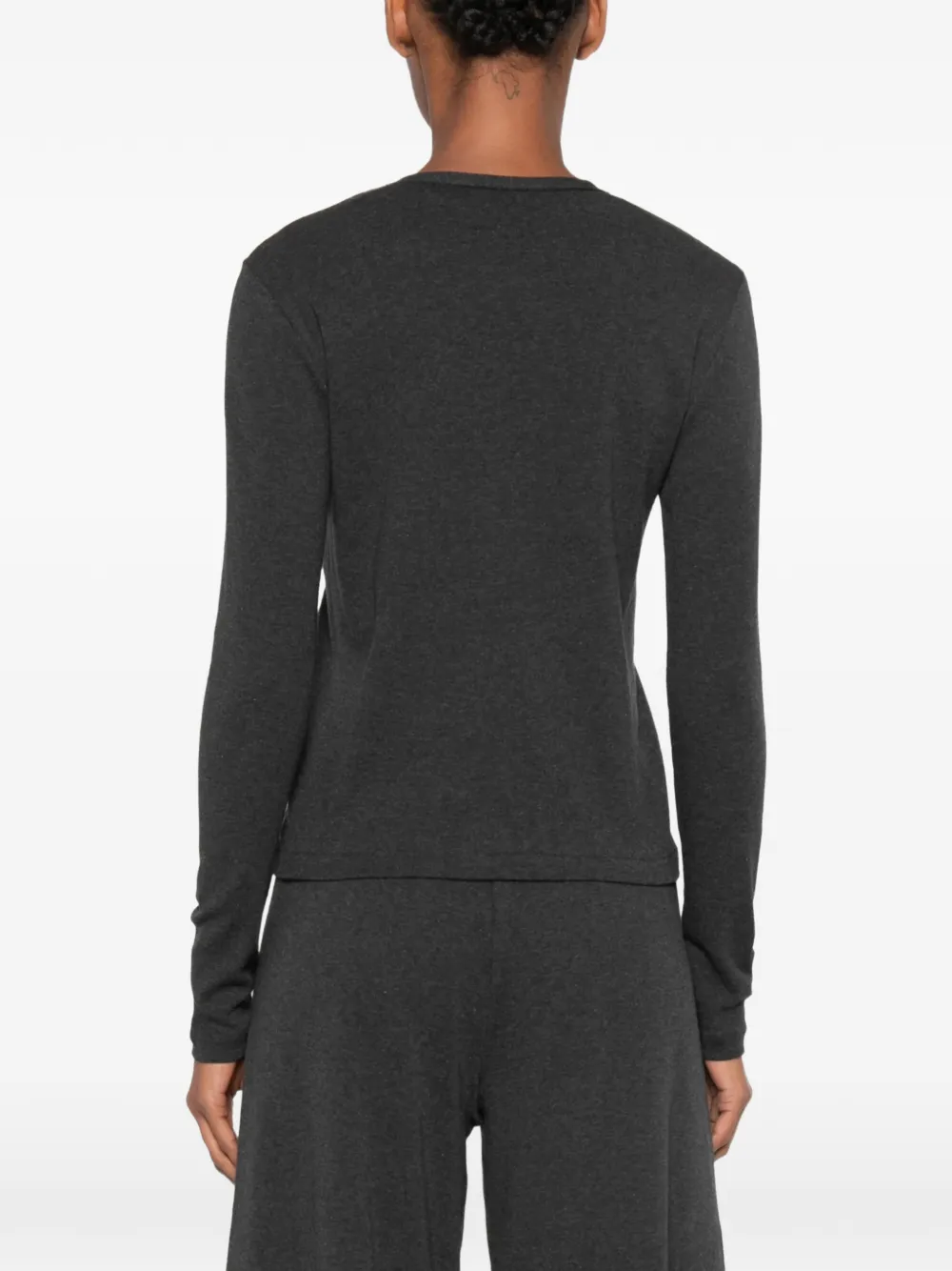 The Row Cresp button-up vest met V-hals Grijs