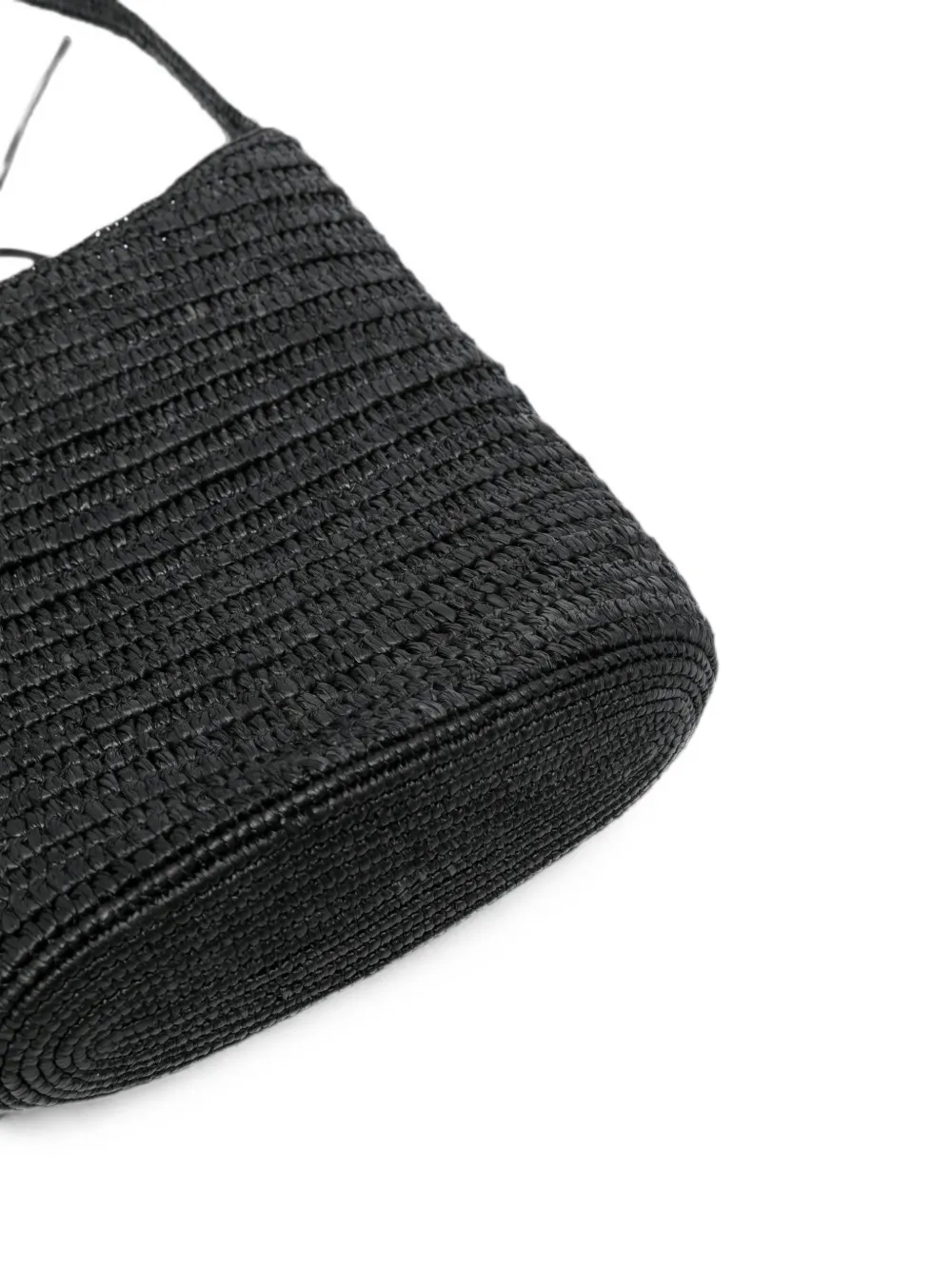 The Row Alma Shoulder Rafia Bag in Black, view 5