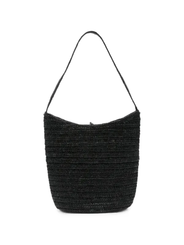 The Row Alma Shoulder Rafia Bag in Black