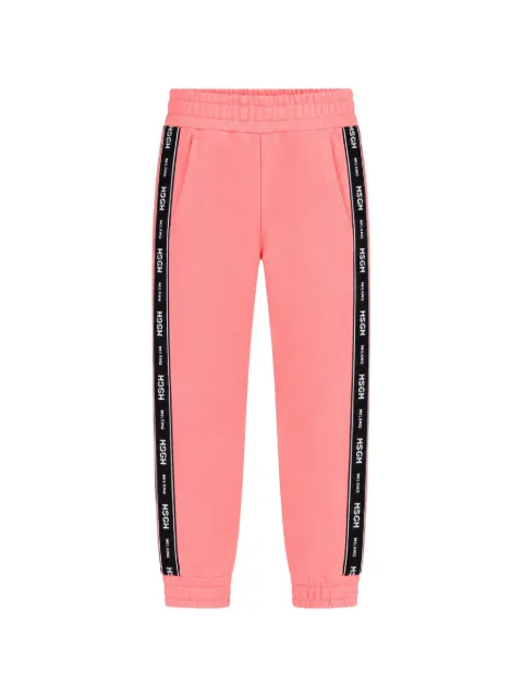 MSGM Kids pantalones de chándal con franja del logo