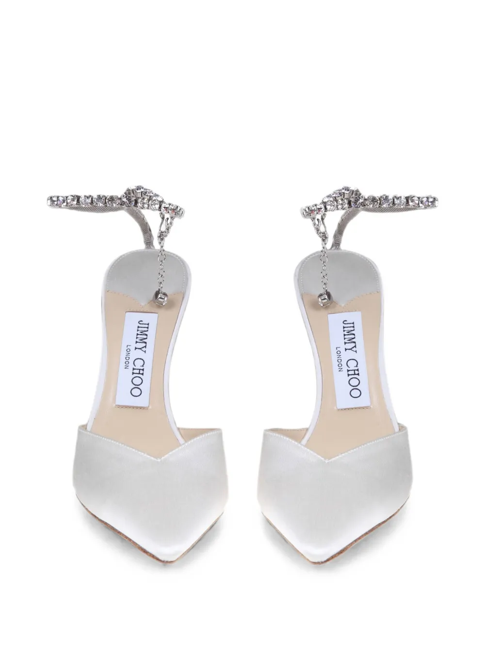 Jimmy Choo Saeda crystal-embellished pumps Wit