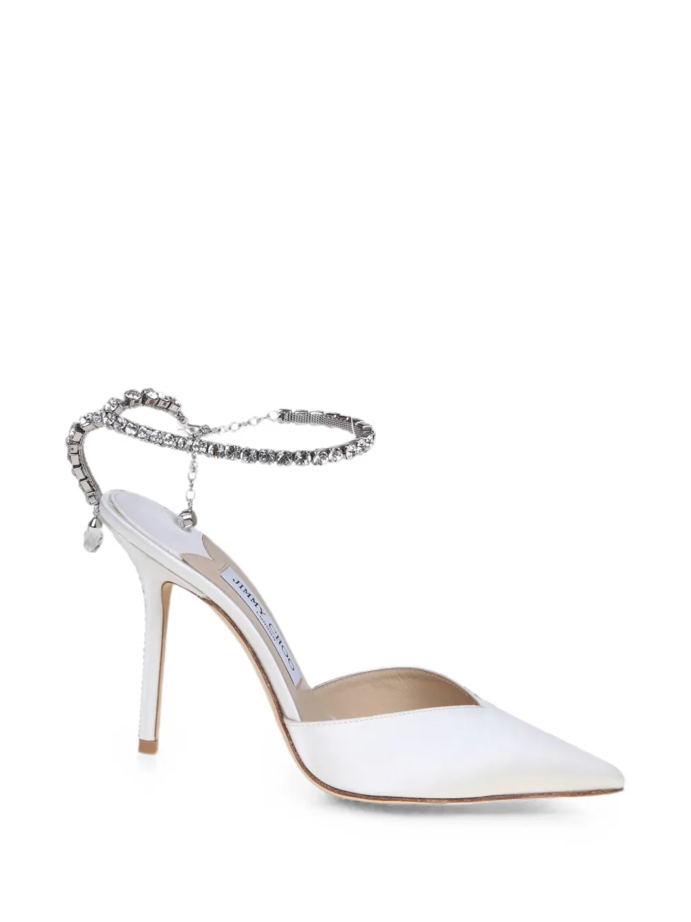 Jimmy Choo Saeda crystal-embellished pumps Wit