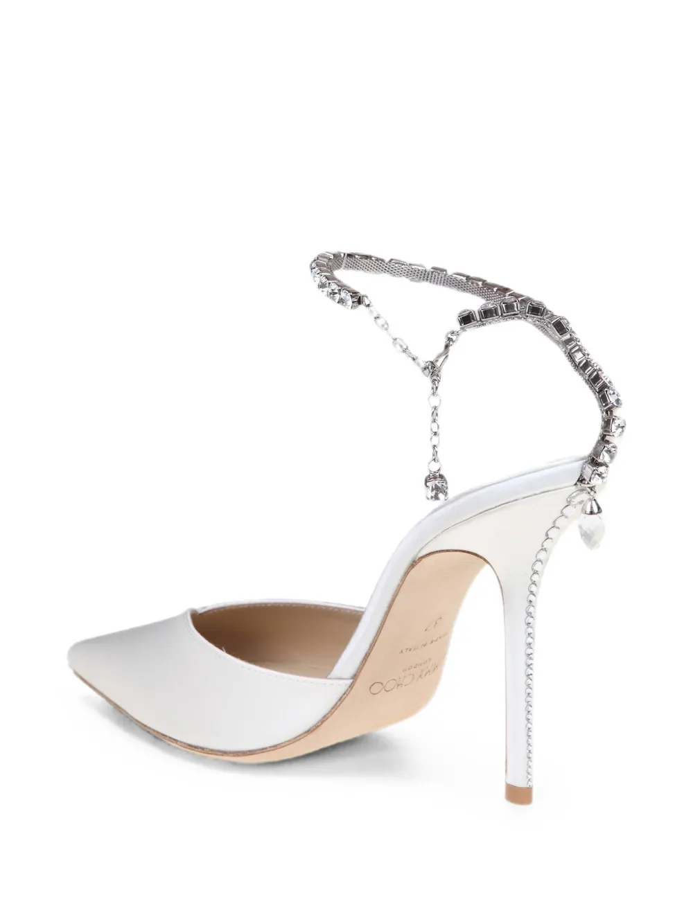 Jimmy Choo Saeda crystal-embellished pumps Wit