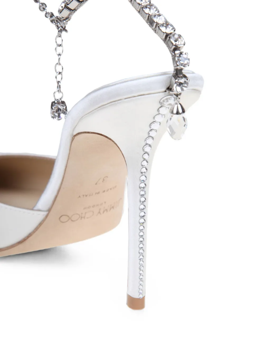 Jimmy Choo Saeda crystal-embellished pumps Wit