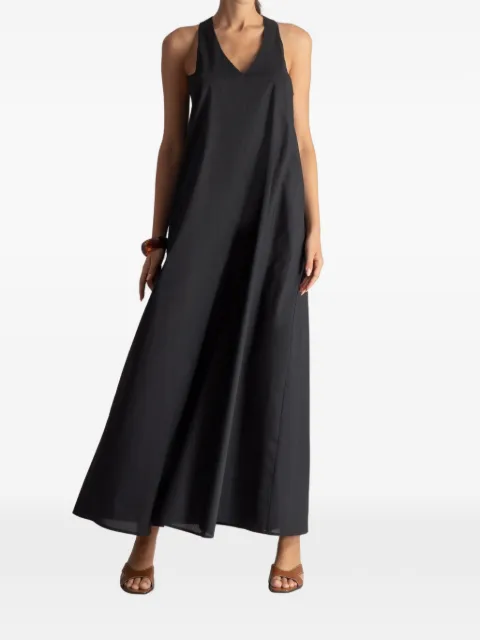 MOUTAKI V-neck poplin maxi dress