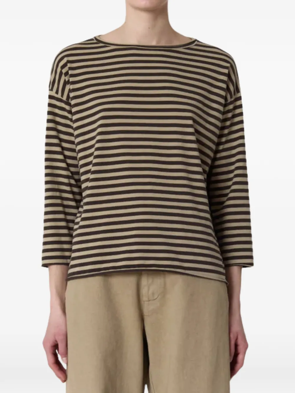 Labo Art Lolita striped T-shirt - Marrone