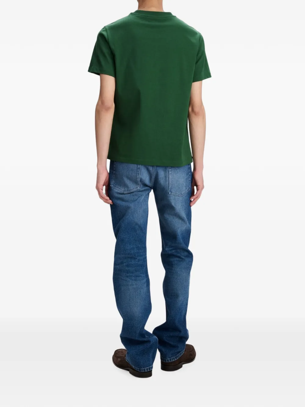 A.P.C. Rue Madame T-shirt met borduurwerk Groen