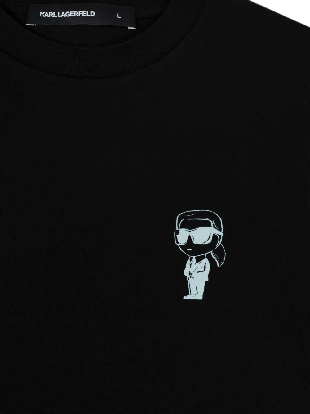Karl Lagerfeld Ikonik T-shirt met patch Zwart