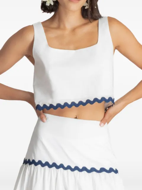 MOUTAKI scalloped-edge crop top