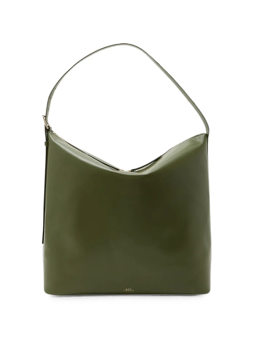 A.P.C. Vera leather bucket bag - Grün