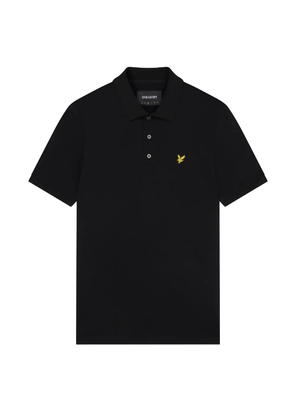 Lyle & Scott logo-patch cotton polo shirt - Nero