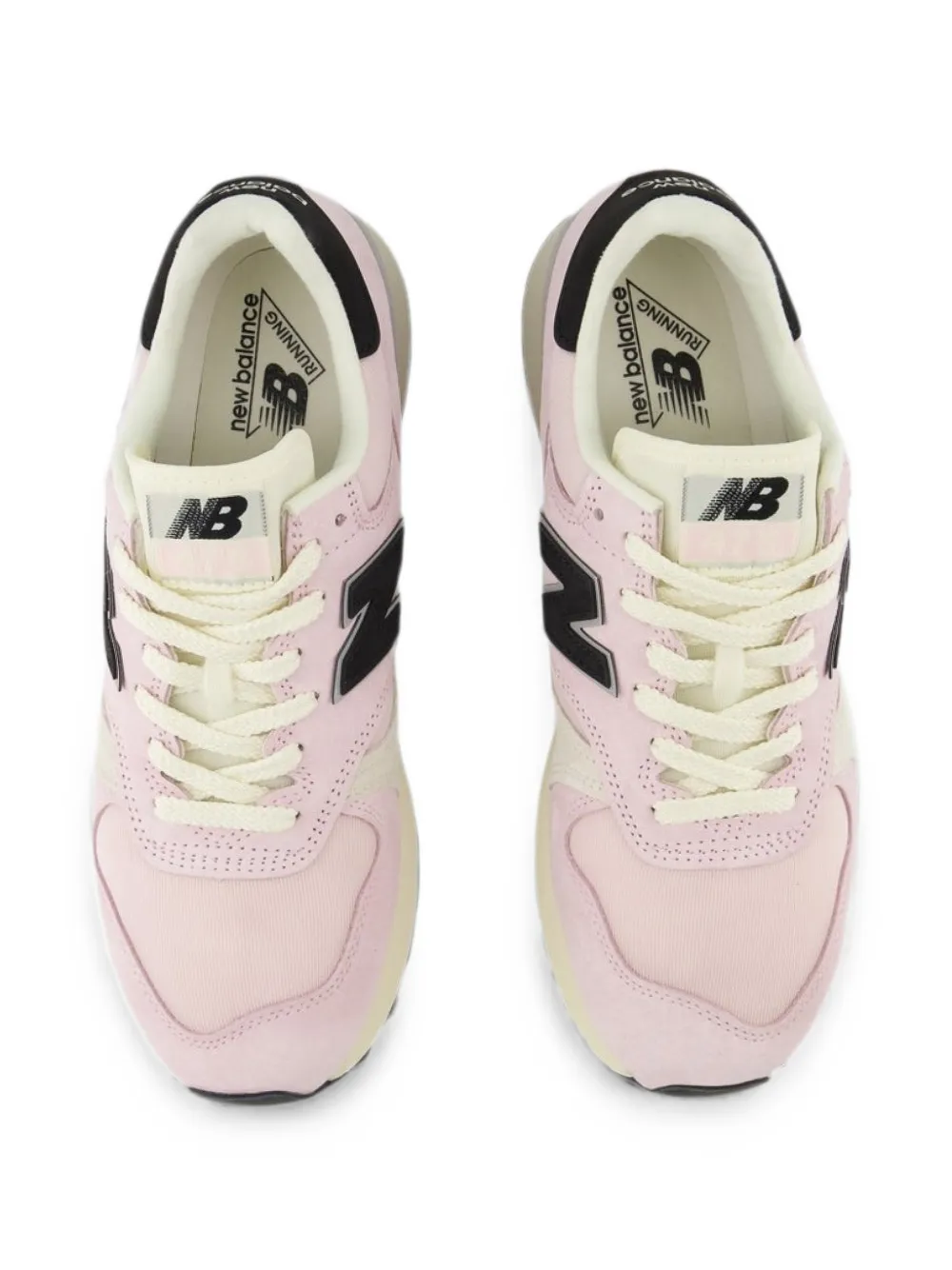 New Balance U475 suede-panelled sneakers Roze