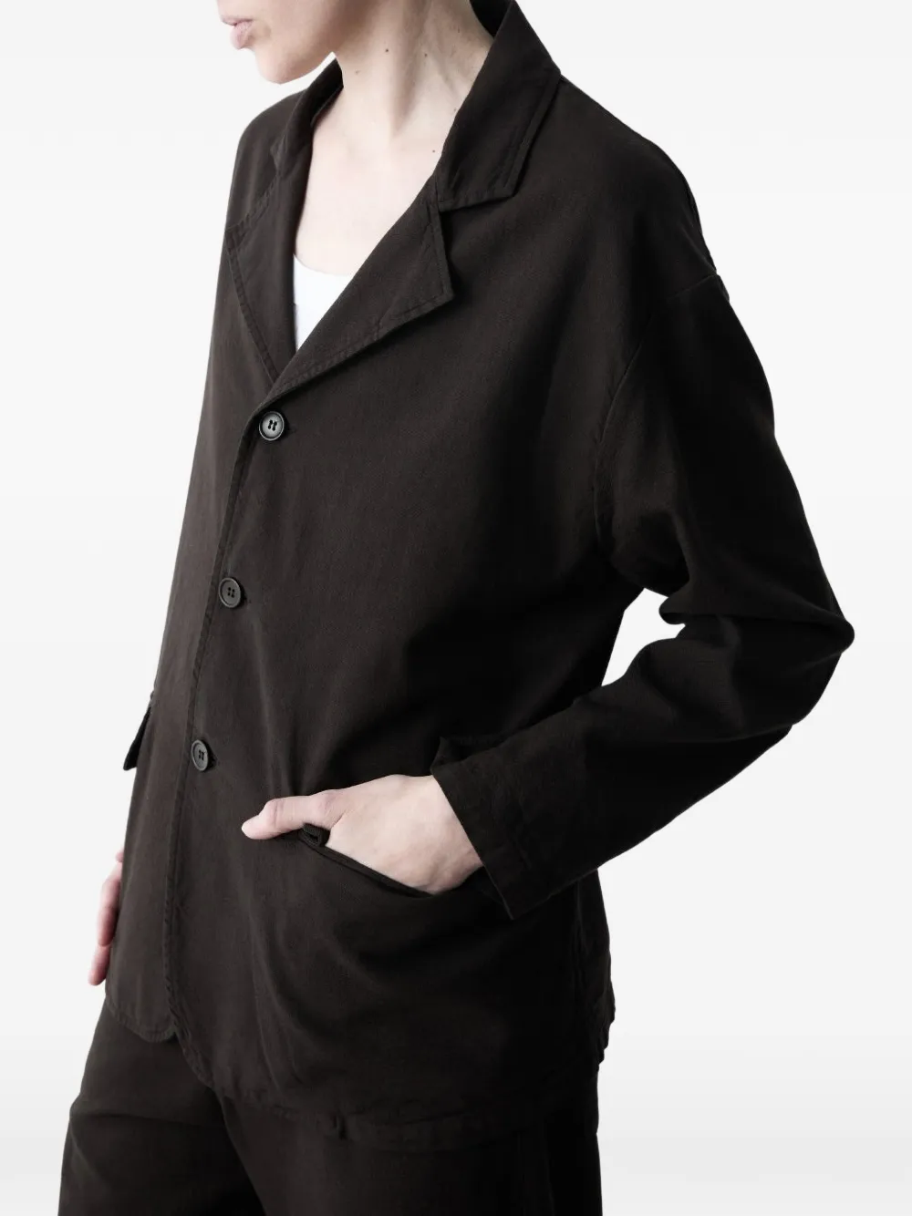 Lebor Gabala oversized notched-lapel blazer - Marrone