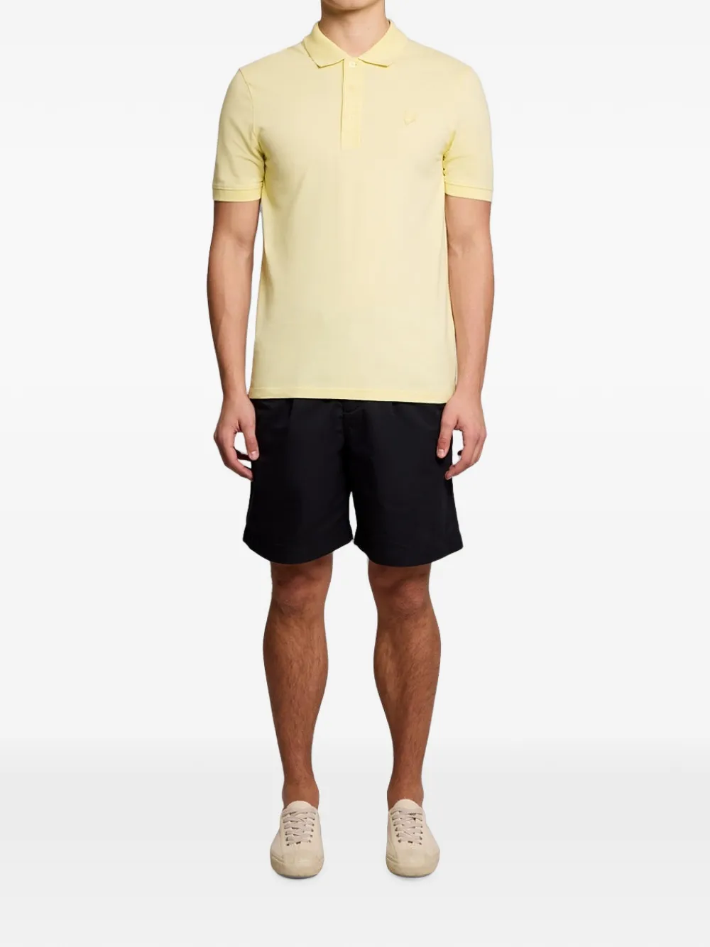 Lyle & Scott Poloshirt met geborduurd logo Geel