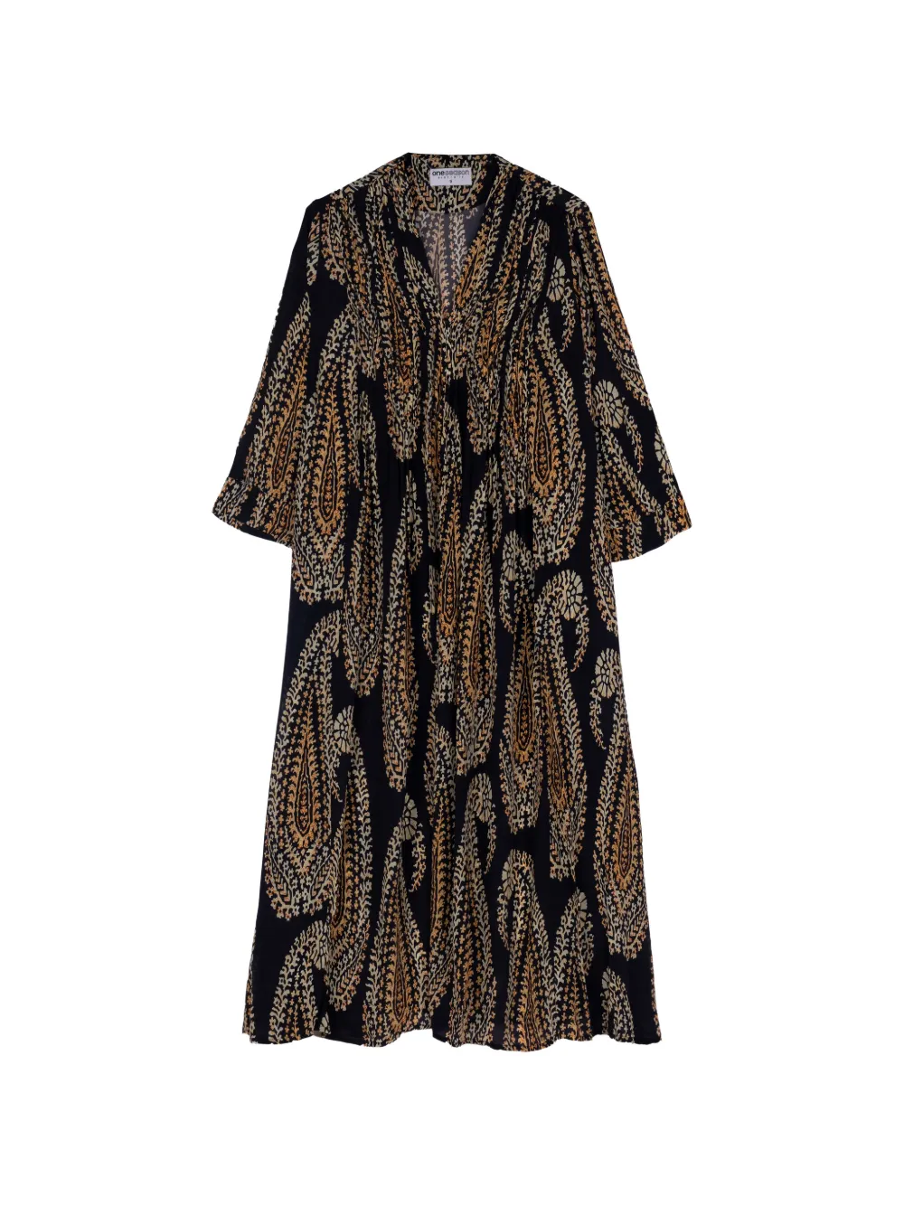 one season Mia paisley-print maxi dress - Blu