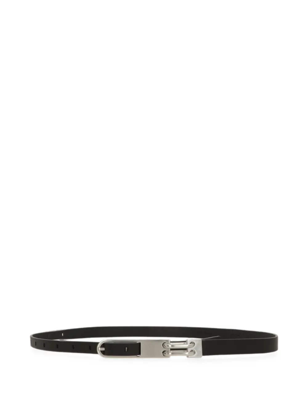 Rick Owens Leather Buckle-fastening Belt In Black