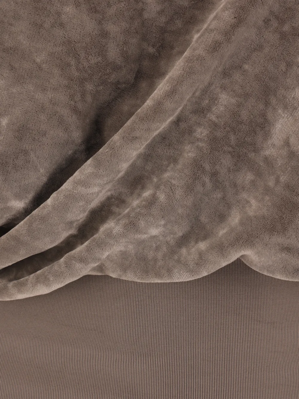 Rick Owens Gedrapeerde top met fluwelen effect Beige