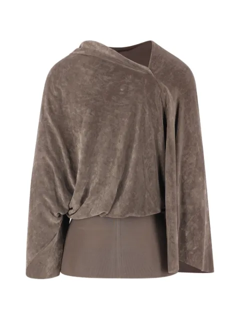 Rick Owens draperet top med veloureffekt