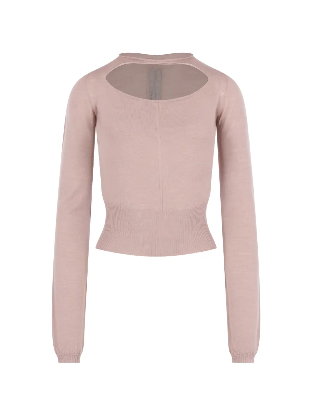 Rick Owens cut-out ribbed-hem sweater - Rosa