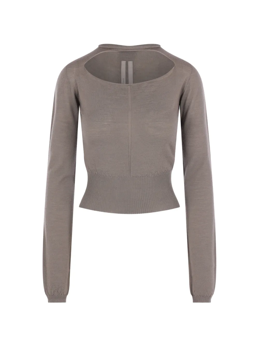 Rick Owens cut-out ribbed-trim sweater - Toni neutri