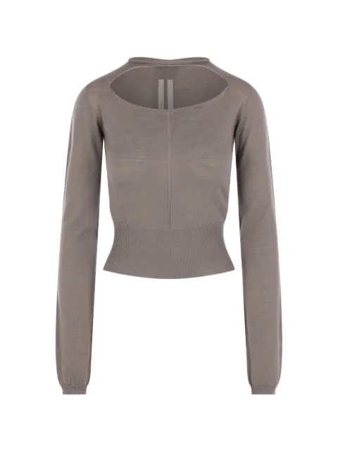 Rick Owens cut-out ribbed-trim sweater