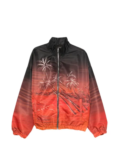 AMIRI palm-tree print zip-fastening jacket