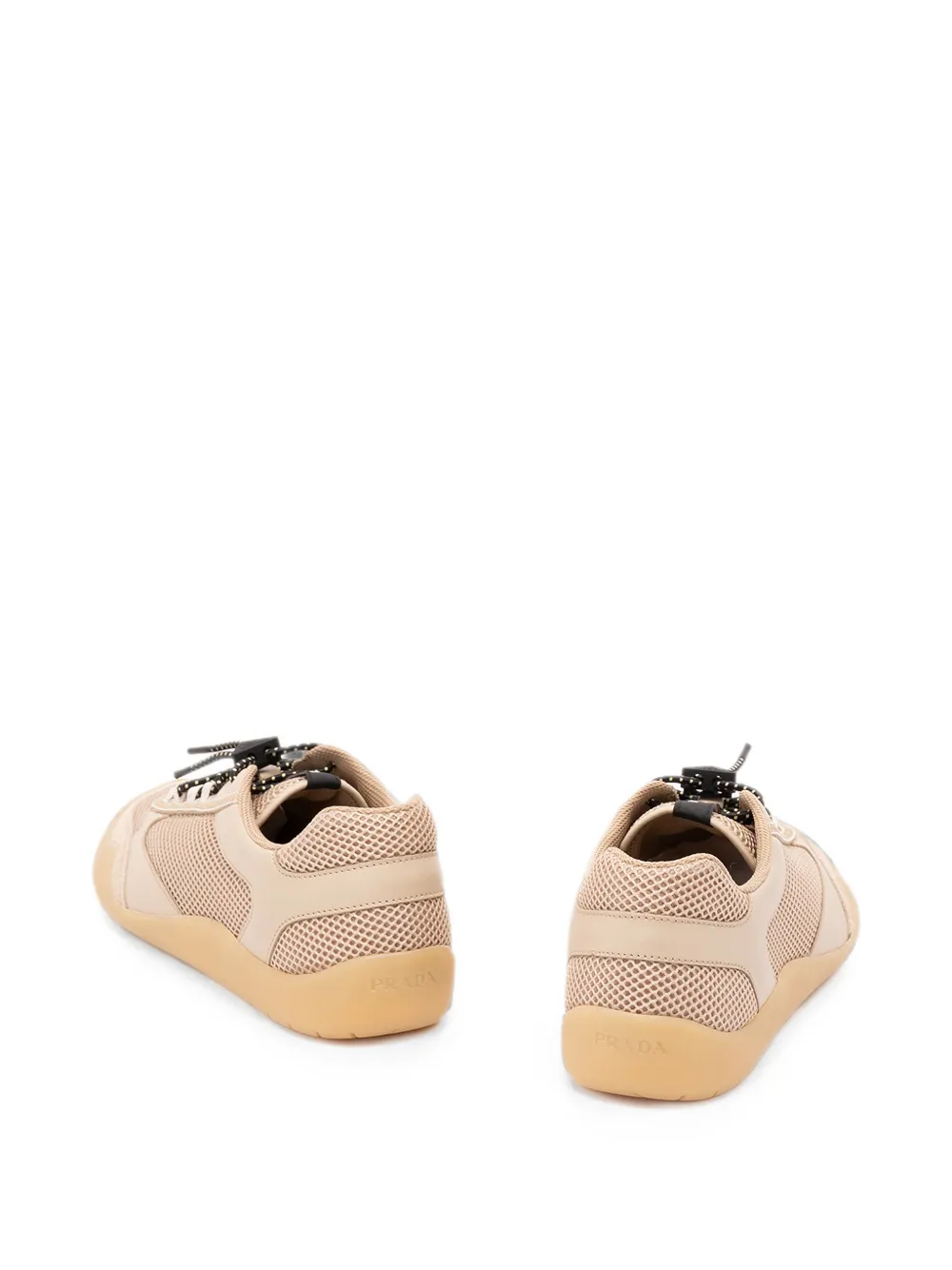 Prada Speedrock mesh-panelled lace-up sneakers Beige