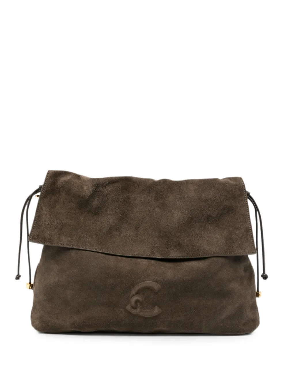 Coccinelle drawstring leather shoulder bag - Grün