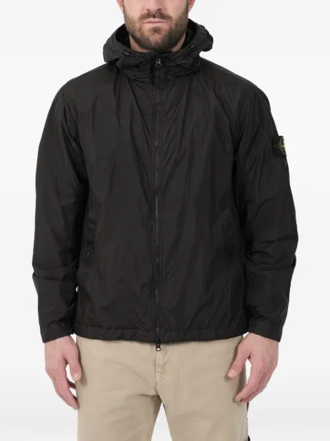 Stone Island chamarra con capucha y parche del logo