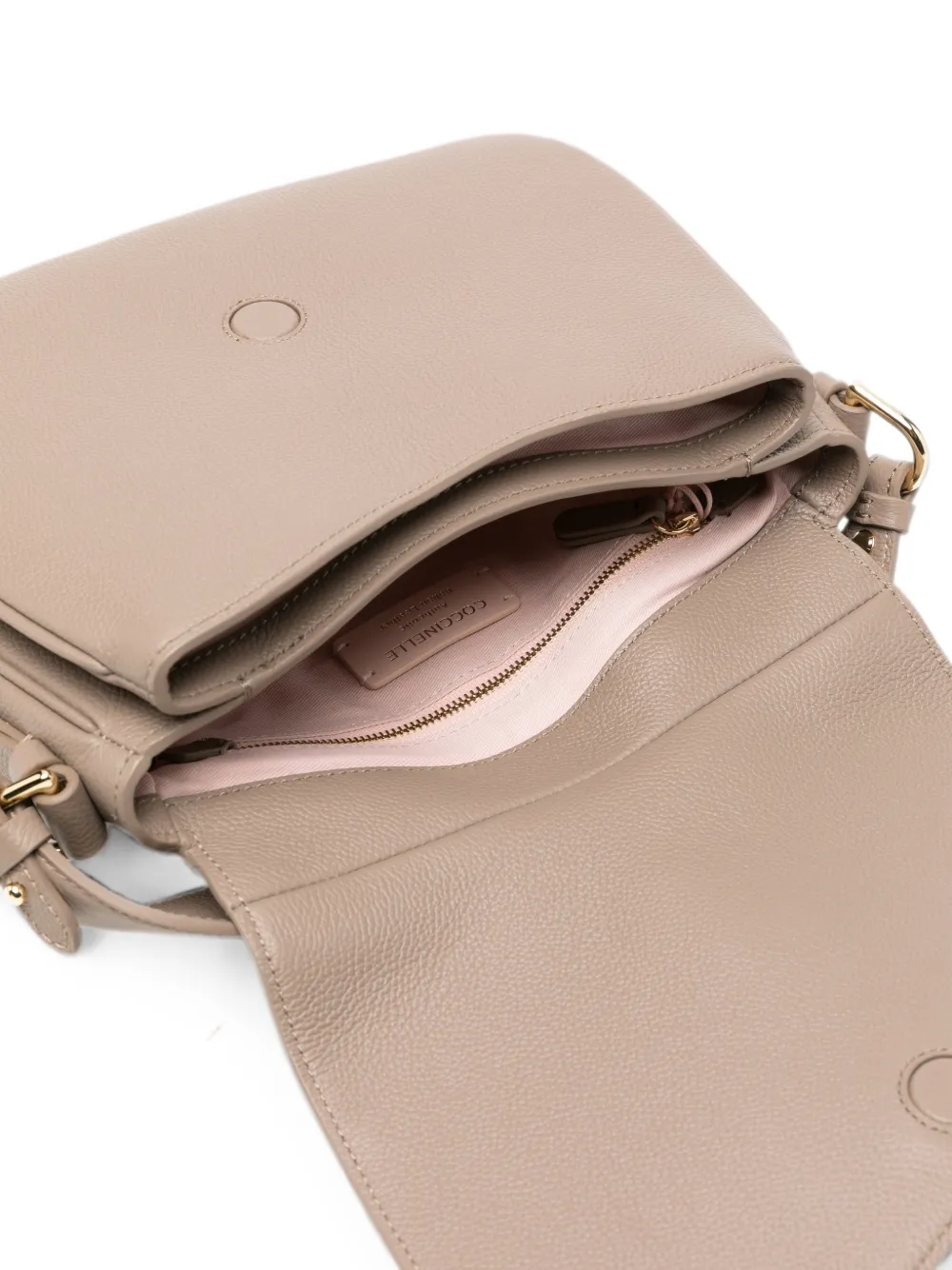 Coccinelle Medium Mavery schoudertas met textuur Beige