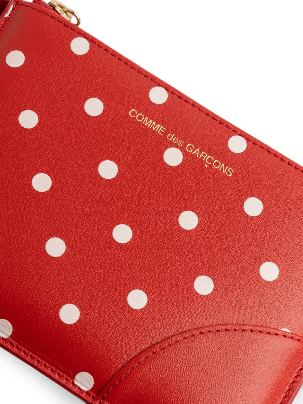 Comme Des Garçons Shirt Kleine portemonnee met stippen Rood