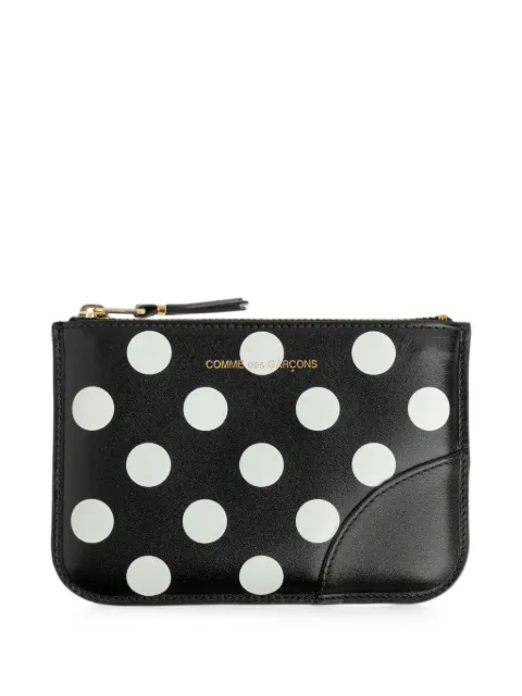 Comme Des Garçons Wallet cartera pequeña con estampado de lunares