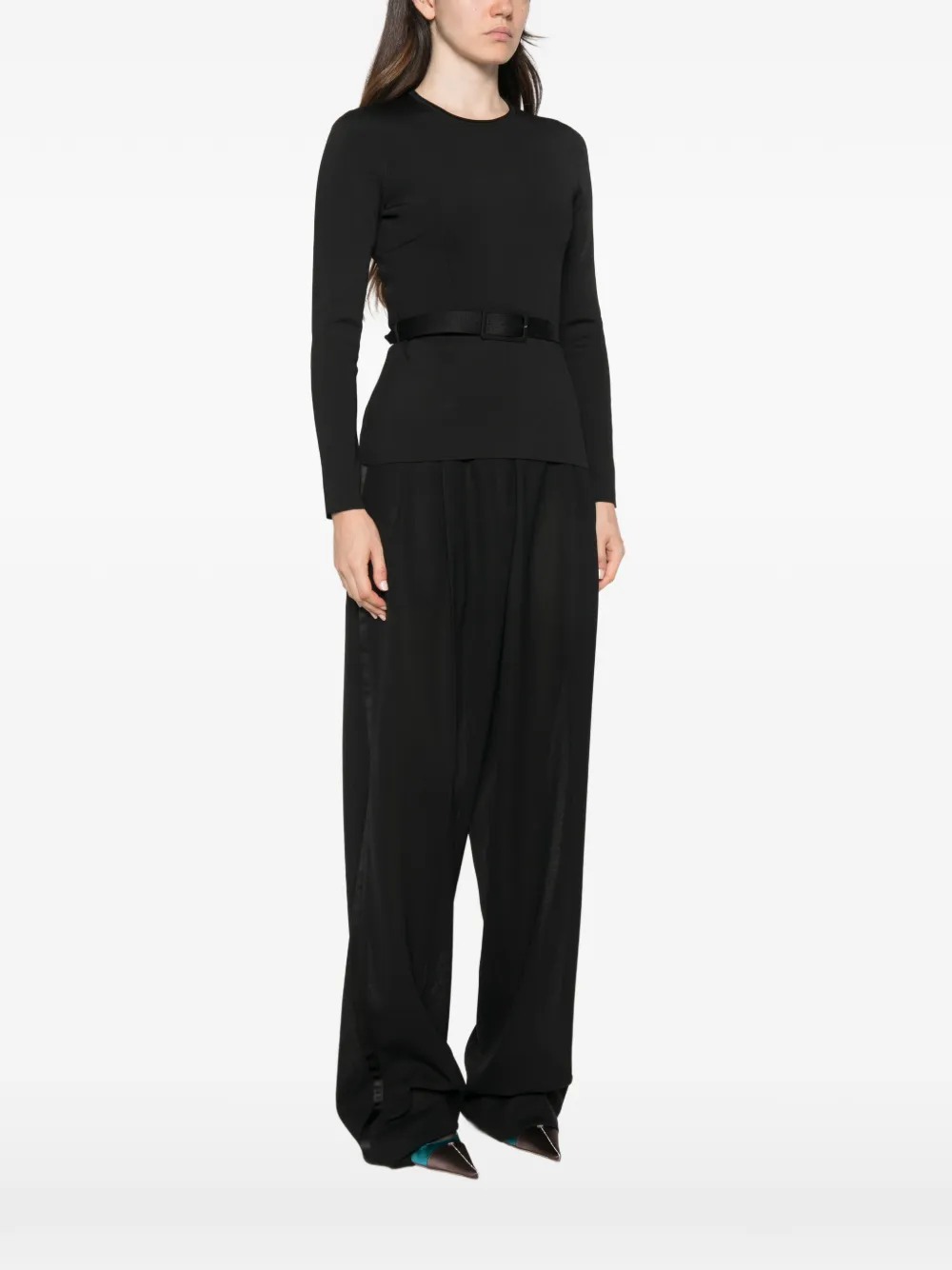 TOM FORD Trui met ceintuur en lange mouwen Zwart