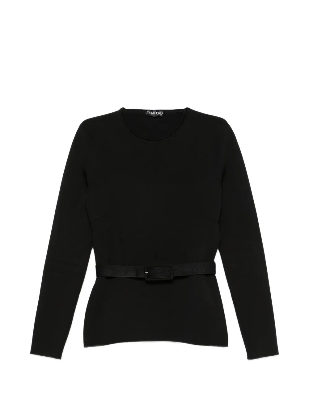 TOM FORD belted long-sleeve sweater - Schwarz
