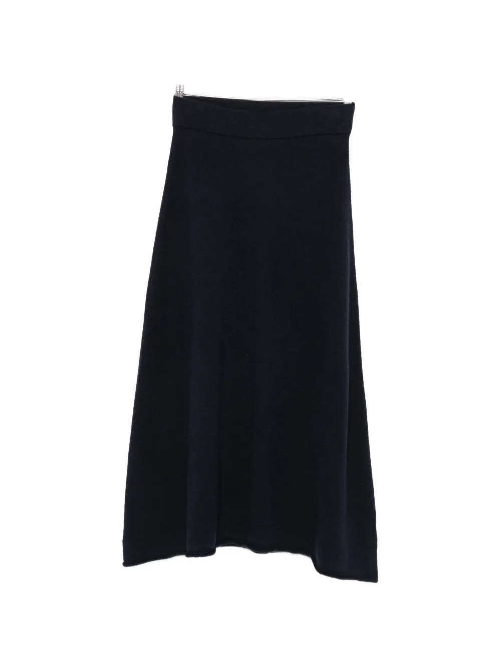 Incentive! Cashmere High-waisted A-line Midi Skirt In Blue