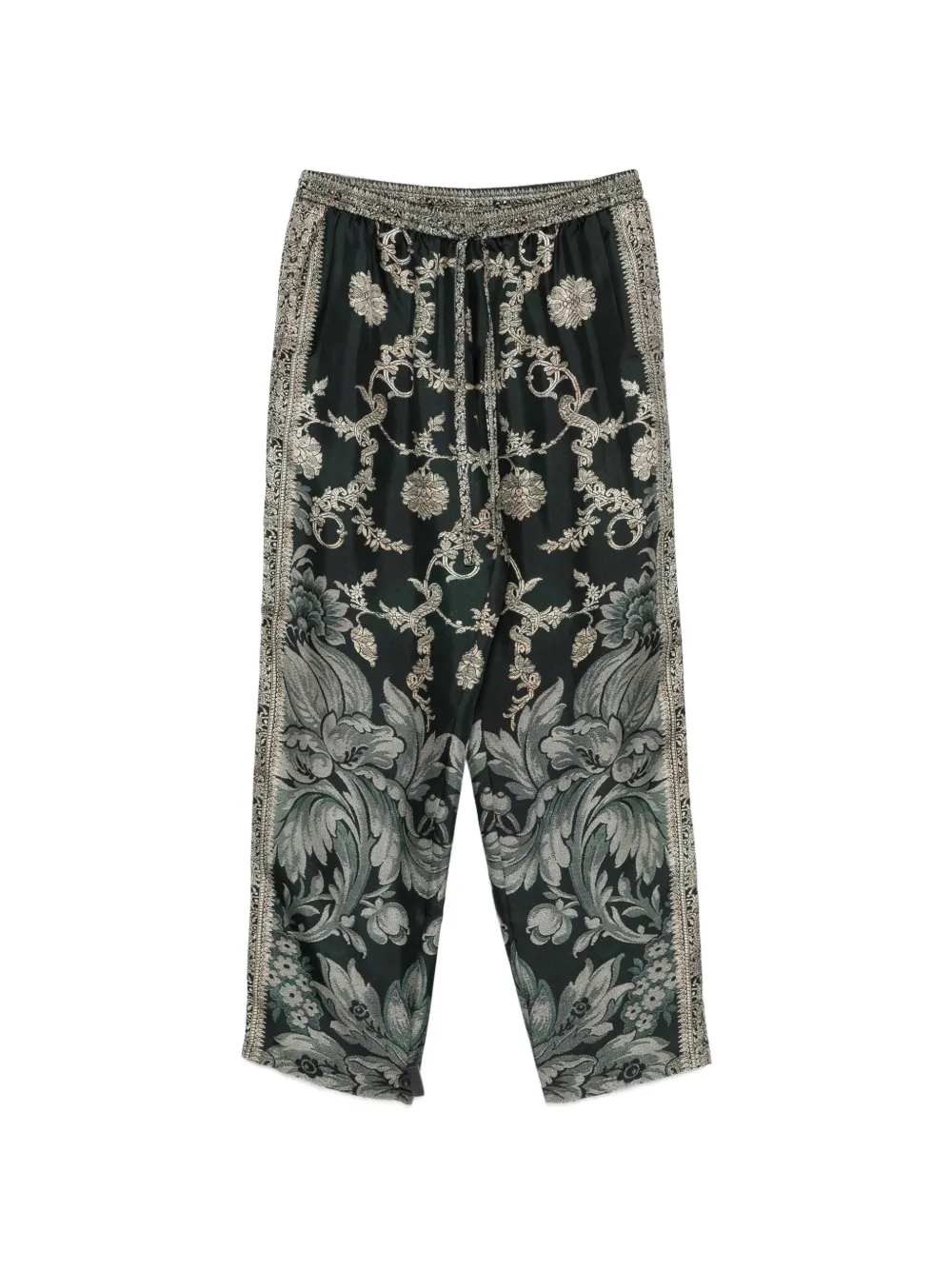 Pierre-Louis Mascia Aloe floral-print drawstring trousers - Nero