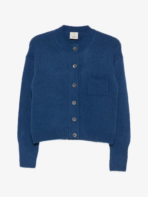 Incentive! Cashmere Cardigan Erro com botão e bolso no busto