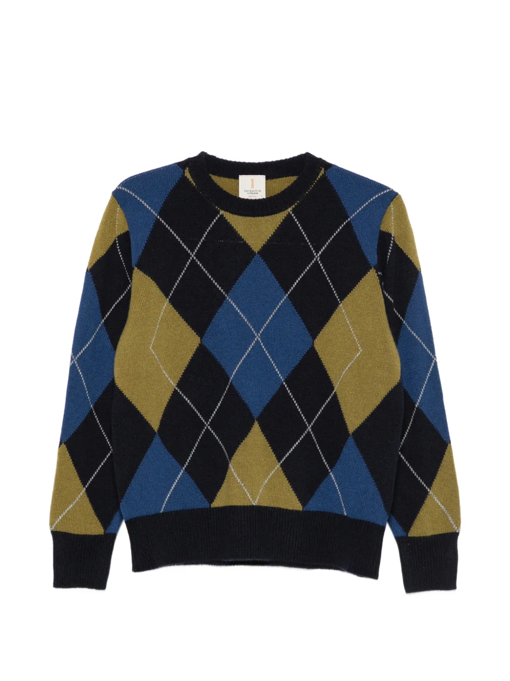 Incentive! Cashmere Famara argyle-intarsia sweater - Blu