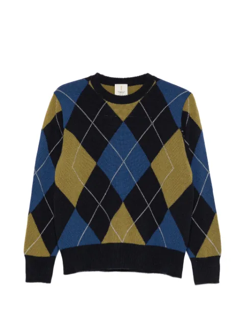 Incentive! Cashmere Famara argyle-intarsia sweater