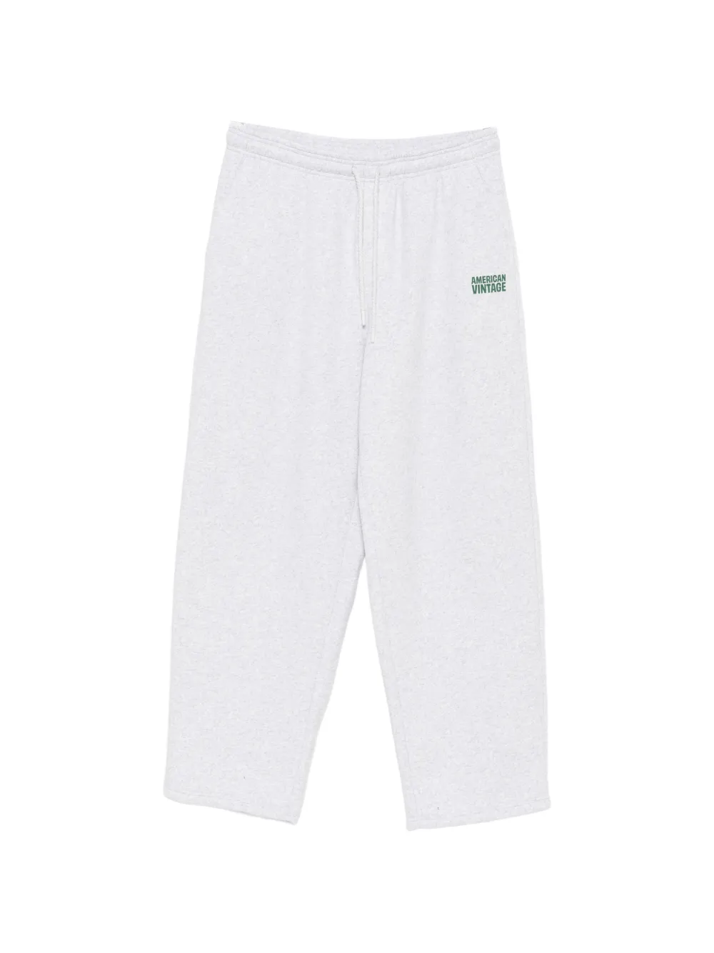 American Vintage Pantaloni sportivi con coulisse e stampa logo - Grigio