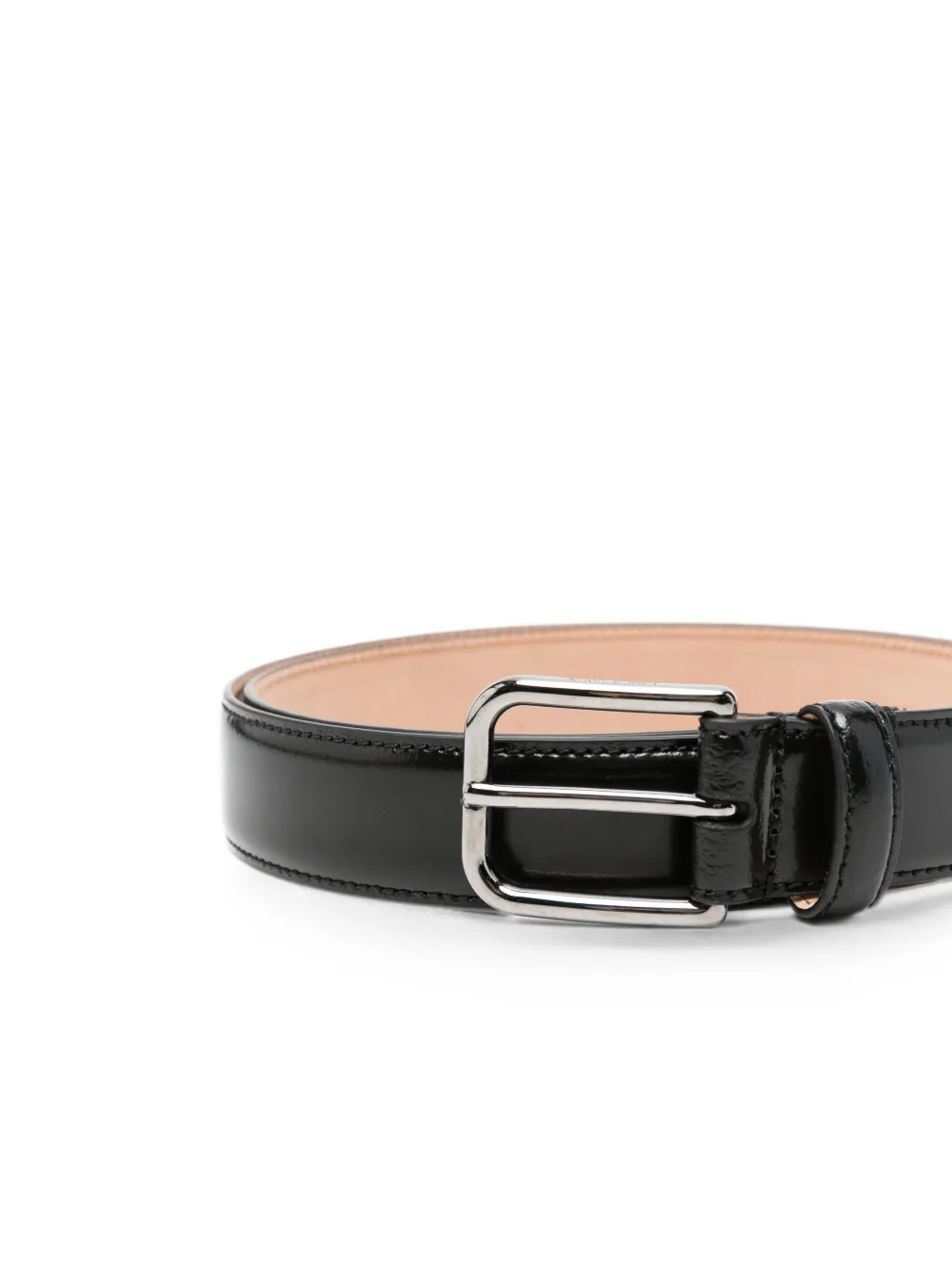 Giorgio Armani Leren riem Zwart