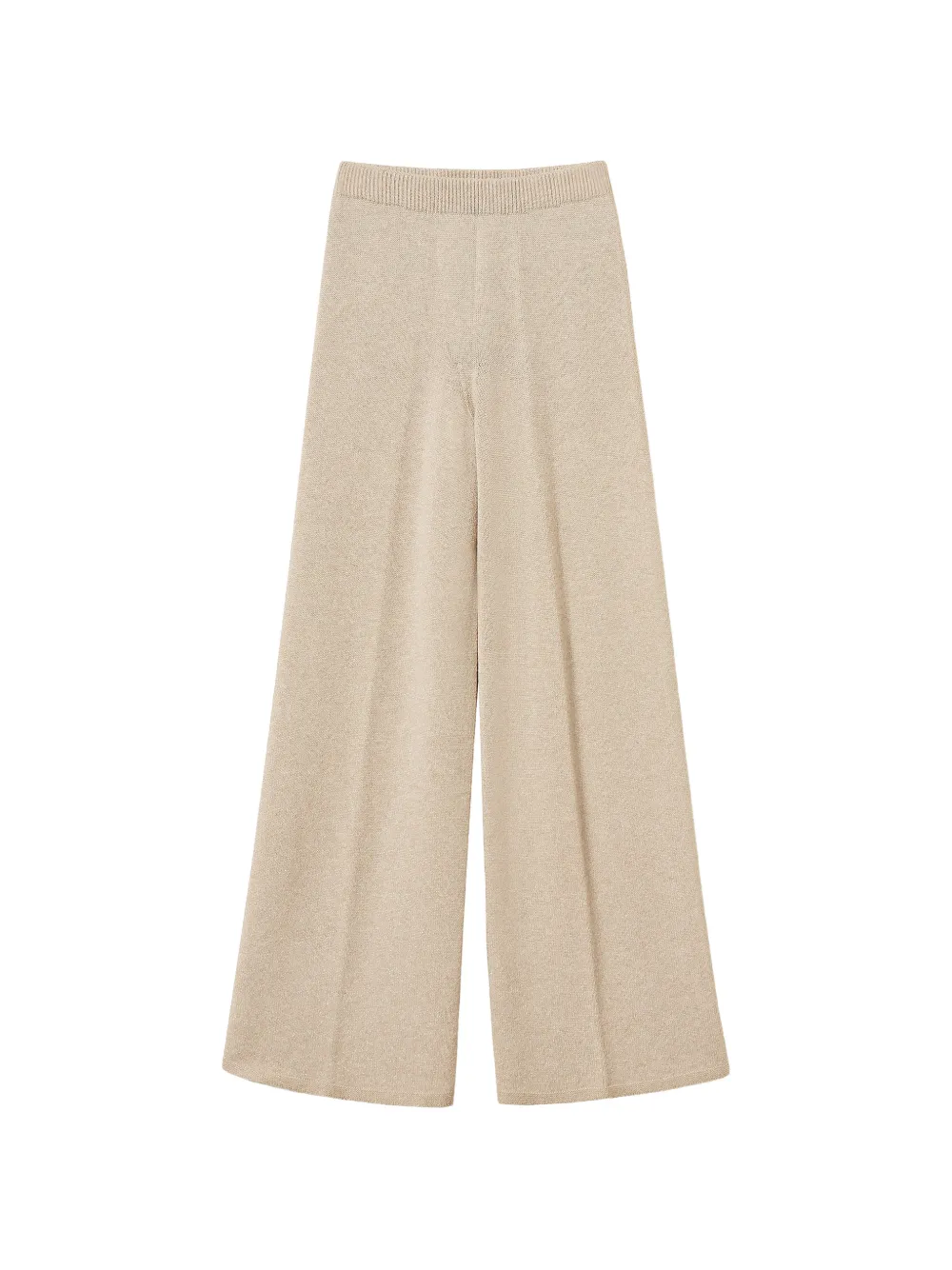 TWINSET Gebreide palazzo broek van wolblend Beige